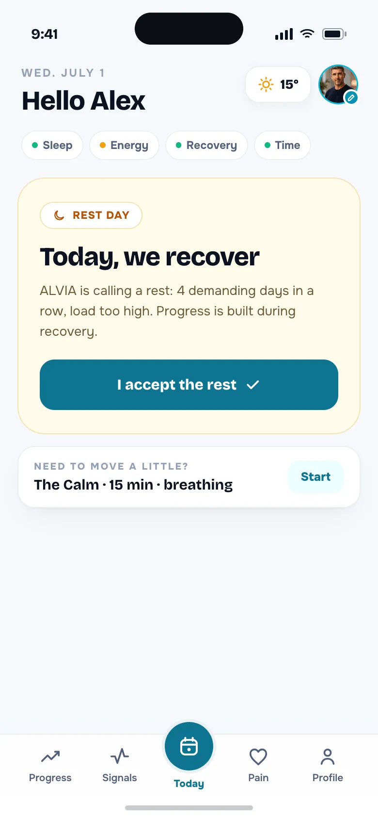 Rest suggestion after a high training load